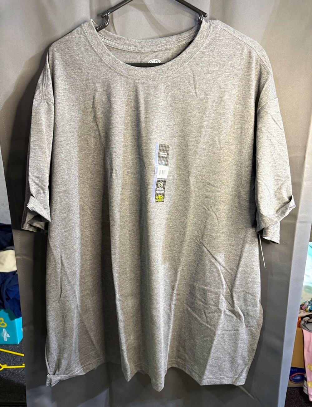 Athletic Works Moisture Wicking Men's 3XL Gray T-Shirt Crew Neck Short Sleeve